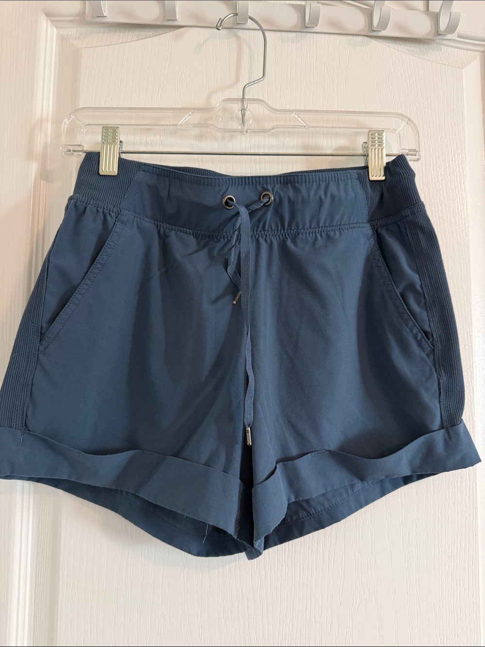 Champion Women's Athletic Drawstring Shorts in Slate Blue